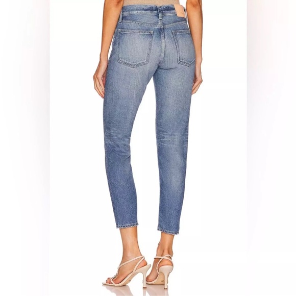 Moussy Vintage Evans Tapered Mid Rise Blue Jeans - Picture 3 of 11